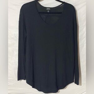 a.n.a Black Long Sleeve Women's Top